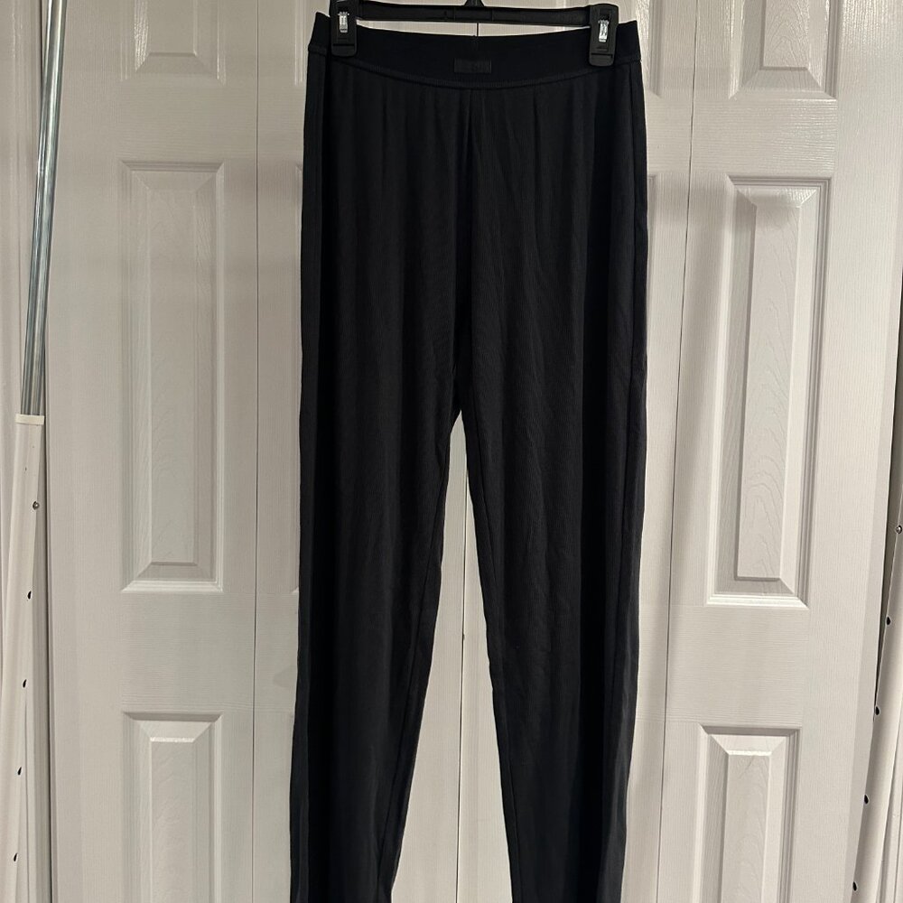 SKIMS XS Black Cotton Rib Pants - Picture 4 of 6
